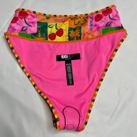 Beach Riot Carlotta Fruits Swimsuit Bathing Suit Bikini BOTTOMS Size XS - Picture 8 of 9